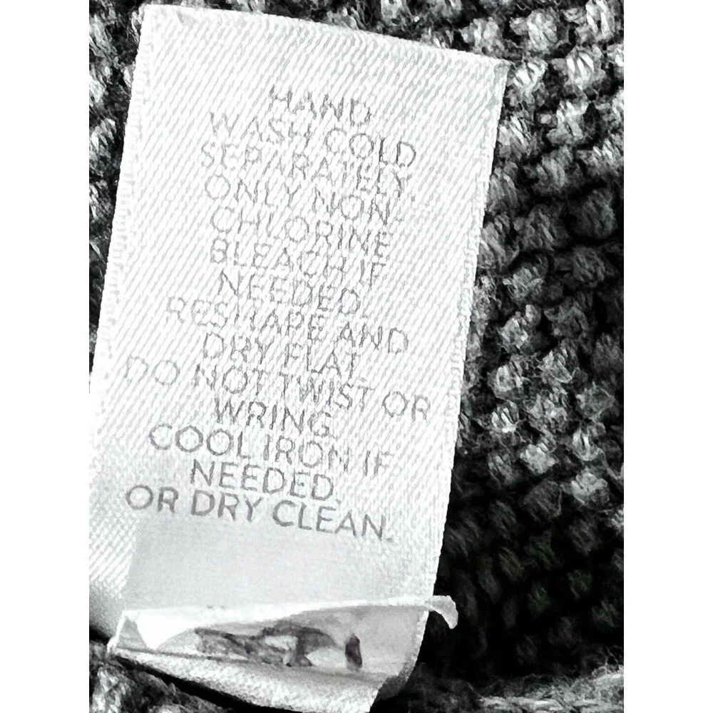 J Jill Olive Green Mineral Wash Thick Cable Knit Chunky Cotton Sweater L Tall - Picture 10 of 12